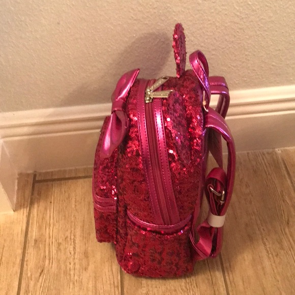 Disney Loungefly Hot Pink Sequin Minnie 